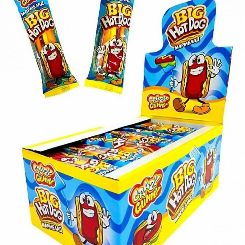 Мармелад &laquo;CRAZY GUMMY. BIG HOT DOG&raquo; 18гр*36шт*12 бл