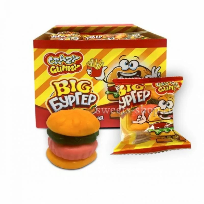 Мармелад &laquo;CRAZY GUMMY. BIG Бургер&raquo; 18гр*36шт*12 блоков