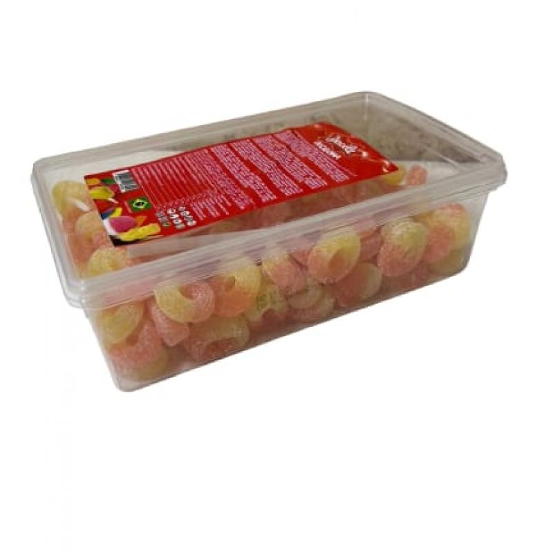 Docile sour rings кольцо с сахаром 900 гр (124 шт)